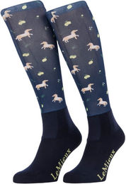 LeMieux Reitsocken aus Baumwolle Blau Größe L – Bild 1 von 1