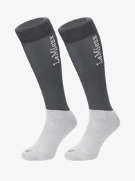 LeMieux Reitsocken für Kinder aus Mikrofaser Grau 25/30,5 (2er Pack) – Bild 1 von 1