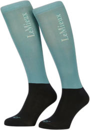 LeMieux Reitsocken für Kinder aus Mikrofaser Türkis XS 2er Pack – Bild 1 von 1