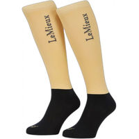 Produktbild von LeMieux Reitsocken für Kinder aus Mikrofaser XS Gelb Beige 2er Pack