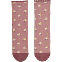 Produktbild von LeMieux Reitsocken Kids Character aus Baumwolle Gelb und Rosa 22/25,5