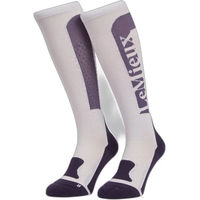 Produktbild von LeMieux Reitsocken mit Silikon Grip Unisex Lila Weiß Größe 30/36