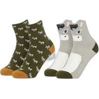 Produktbild von LeMieux Reitstrümpfe für Kinder mit Mini Donkey Motiv aus Baumwolle 2er Pack
