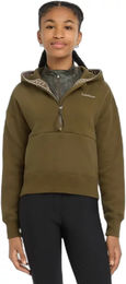 Produktbild von LeMieux Rider Hettie Kinder Sweatshirt mit Halbzipper aus Baumwolle Grün 11/12 Jahre