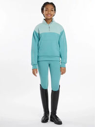 Produktbild von LeMieux Rider Kate Kinder 3/4 Zip-Hoodie Sweatshirt Türkis 11/12 Jahre