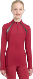 Produktbild von LeMieux Rider Mia Funktionsunterwäsche Reitshirt für Mädchen in Rot Größe 7/8 Jahre