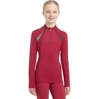 Produktbild von LeMieux Rider Mia Funktionsunterwäsche Reitshirt für Mädchen in Rot Größe 7/8 Jahre