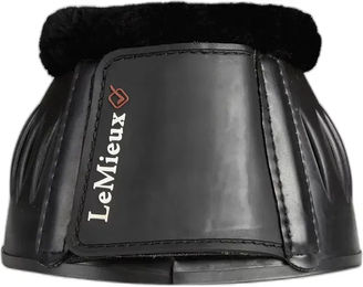 LeMieux Rubber Bell Boots Gamaschen mit Fleece Schwarz XXL – Bild 1 von 3