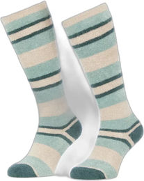 Produktbild von LeMieux Sabrina Stripe Reitsocken für Mädchen mit Fleece-Futter für den Winter in Blau Bunt Größe 34