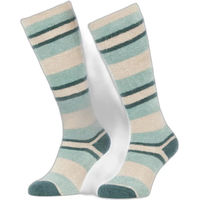 Produktbild von LeMieux Sabrina Stripe Reitsocken für Mädchen mit Fleece-Futter für den Winter in Blau Bunt Größe 34