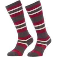 Produktbild von LeMieux Sabrina Stripe Reitsocken für Mädchen mit Fleece-Futter für den Winter in Rot Bunt Größe 34