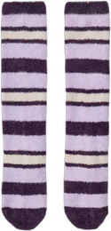 Produktbild von LeMieux Sabrina Stripe Reitsocken Winter Unisex Lila Größe 30/36