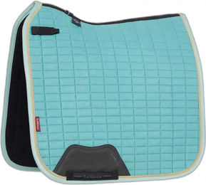 Produktbild von LeMieux Sattelunterlage aus Velours für Pferde in Türkis Größe S/M