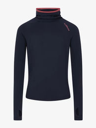Produktbild von LeMieux Savannah Reitshirt für Mädchen Langarm-Hochkragen Baselayer Blau