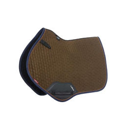 LeMieux Schabracke aus Veloursleder Alpin Braun mit Bambusfutter und Kontrastpaspelierung Small/Medium – Bild 1 von 2
