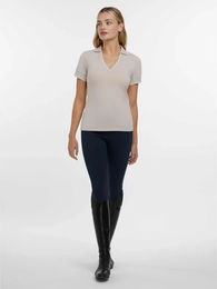 Produktbild von LeMieux Serena Reitpolo Damen aus Baumwolle Beige