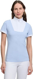 Produktbild von LeMieux Sophia Turnierpolo Damen Reitshirt Grau Blau Größe 38