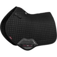 Produktbild von LeMieux Springschabracke Luxury Suede Close Contact Square Schwarz für Warmblut