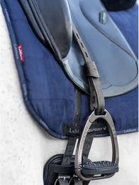 Produktbild von LeMieux Steigbügelriemen aus Leder in Schwarz oder Blau