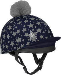Produktbild von LeMieux Toque für Reithelm aus Seide in Blau