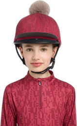 Produktbild von LeMieux Toque für Reithelm Damen aus Seide Rot