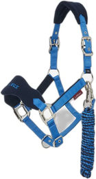 LeMieux Vogue Halfter und Strick Set aus Fleece für Pferde in Blau – Bild 1 von 2