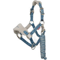 Produktbild von LeMieux Vogue Halfter und Strick Set für Ponys aus Fleece in Blau