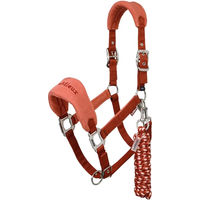 Produktbild von LeMieux Vogue Longe und Halfter für Pferde aus Fleece in Rot Cob