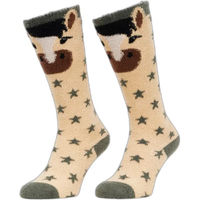 Produktbild von LeMieux Winter Reitsocken für Kinder in Gelb und Beige Größe 30/36