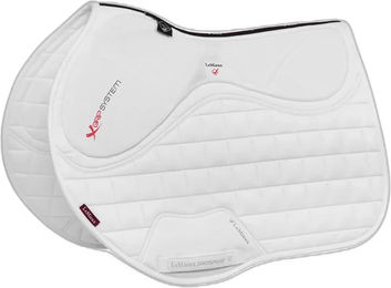 LeMieux X-Grip Silicone EuroJump Sattelpad für Pferde Weiß Größe L – Bild 1 von 8