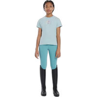 Produktbild von LeMieux Young Rider Arianna Reit-Poloshirt für Kinder aus Baumwolle Türkis Silber Größe 13/14 Jahre