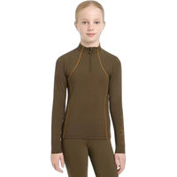 Produktbild von LeMieux Young Rider Baselayer Reitshirt für Kinder 7-8 Jahre in Grün und Braun