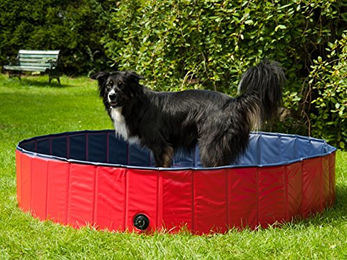 Produktbild von Lemodo Hundepool Planschbecken Größe L Rot 120 cm waterproof - 120 cm