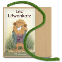 Produktbild von LEO LÖWENKATZ Filtschlange für Katzen aus reiner Schurwolle in Grün