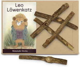 LEO LÖWENKATZ Matatabi Sticks für Katzen aus natürlicher Silberrebe zur Zahnpflege 5 Stück – Bild 1 von 3