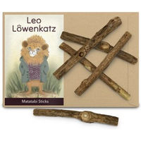 Produktbild von LEO LÖWENKATZ Matatabi Sticks für Katzen aus natürlicher Silberrebe zur Zahnpflege 5 Stück