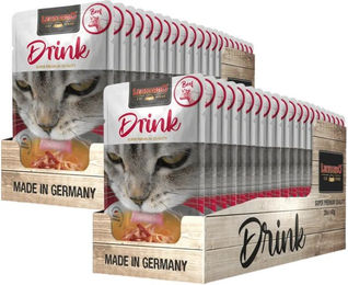 Leonardo Catfood Drink Adult Katzen Ergänzungsfutter Rind und Huhn 2x20x40g – Bild 1 von 2