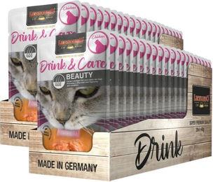 Leonardo Catfood Drink Care Beauty Chicken Nassfutter für erwachsene Katzen zur Unterstützung von Haut und Fell 2x20x40g – Bild 1 von 2