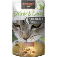 Produktbild von Leonardo Drink & Care Mobility Nassfutter Huhn für erwachsene Katzen zur Unterstützung der Gelenke 10x 40g