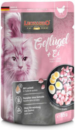 Produktbild von Leonardo Finest Selection Geflügel und Ei Getreidefrei und Ohne Zucker Katzenfutter 32x85g