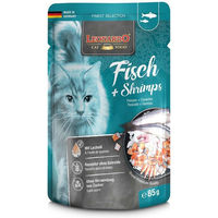 Produktbild von Leonardo Finest Selection Katzenfutter Fisch und Shrimps getreidefrei Adult 16x85g