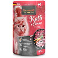 Produktbild von Leonardo Finest Selection Katzenfutter Kalb und Gemüse für erwachsene Katzen 32x85g