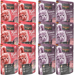 Produktbild von LEONARDO Finest Selection Katzenfutter Kaninchen mit Cranberries und Kalb mit Gemüse 12x85 g