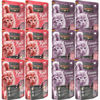 Produktbild von LEONARDO Finest Selection Katzenfutter Kaninchen mit Cranberries und Kalb mit Gemüse 12x85 g