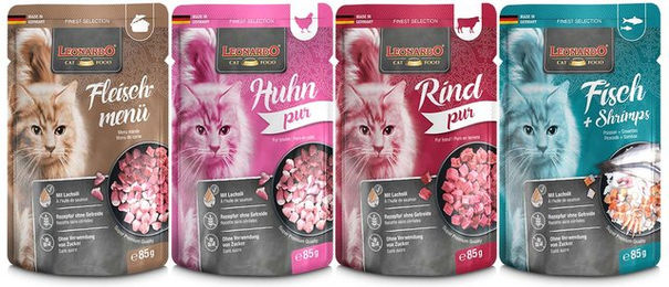Produktbild von Leonardo Finest Selection Mixpaket für Katzen Adult 64x85g