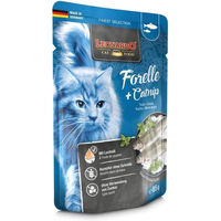 Produktbild von Leonardo Finest Selection Nassfutter Katze Forelle mit Catnip Stückchen in Soße getreidefrei glutenfrei 16 x 85 g - 16 x 85 g