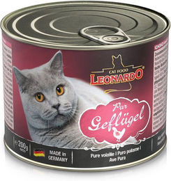Produktbild von Leonardo Geflügel Pur Premium Katzenfutter ohne Farb- und Aromastoffe 24x200g