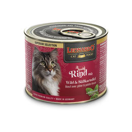 Produktbild von Leonardo Hundefutter Rind mit Wild und Süßkartoffel getreidefrei ohne Zucker 6x200g