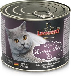 Produktbild von Leonardo Kaninchen Premium Nassfutter für erwachsene Kaninchen ohne Farb- und Aromastoffe 6x200g