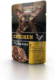 Leonardo Katzen Nassfutter Adult Huhn mit extra gezupftem Rind Paté 32x70g – Bild 1 von 2